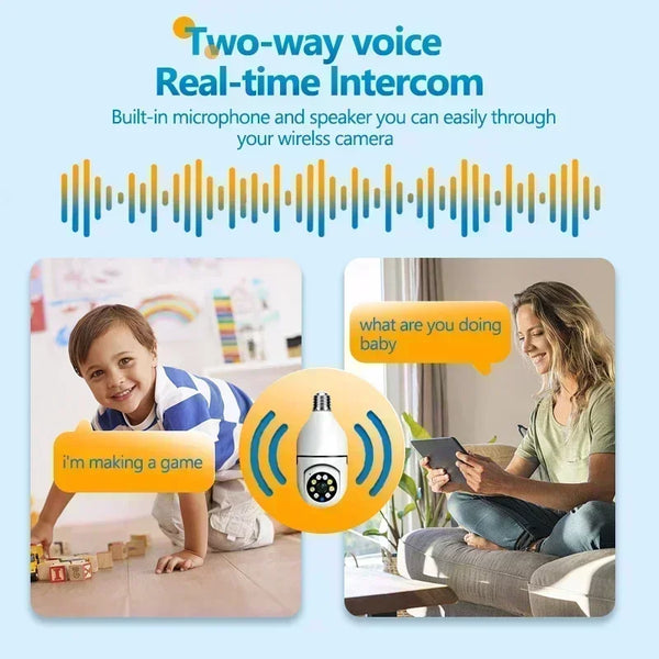Smart Home Security Bulb Camera